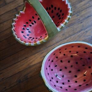 Vintage ceramic watermelon set
